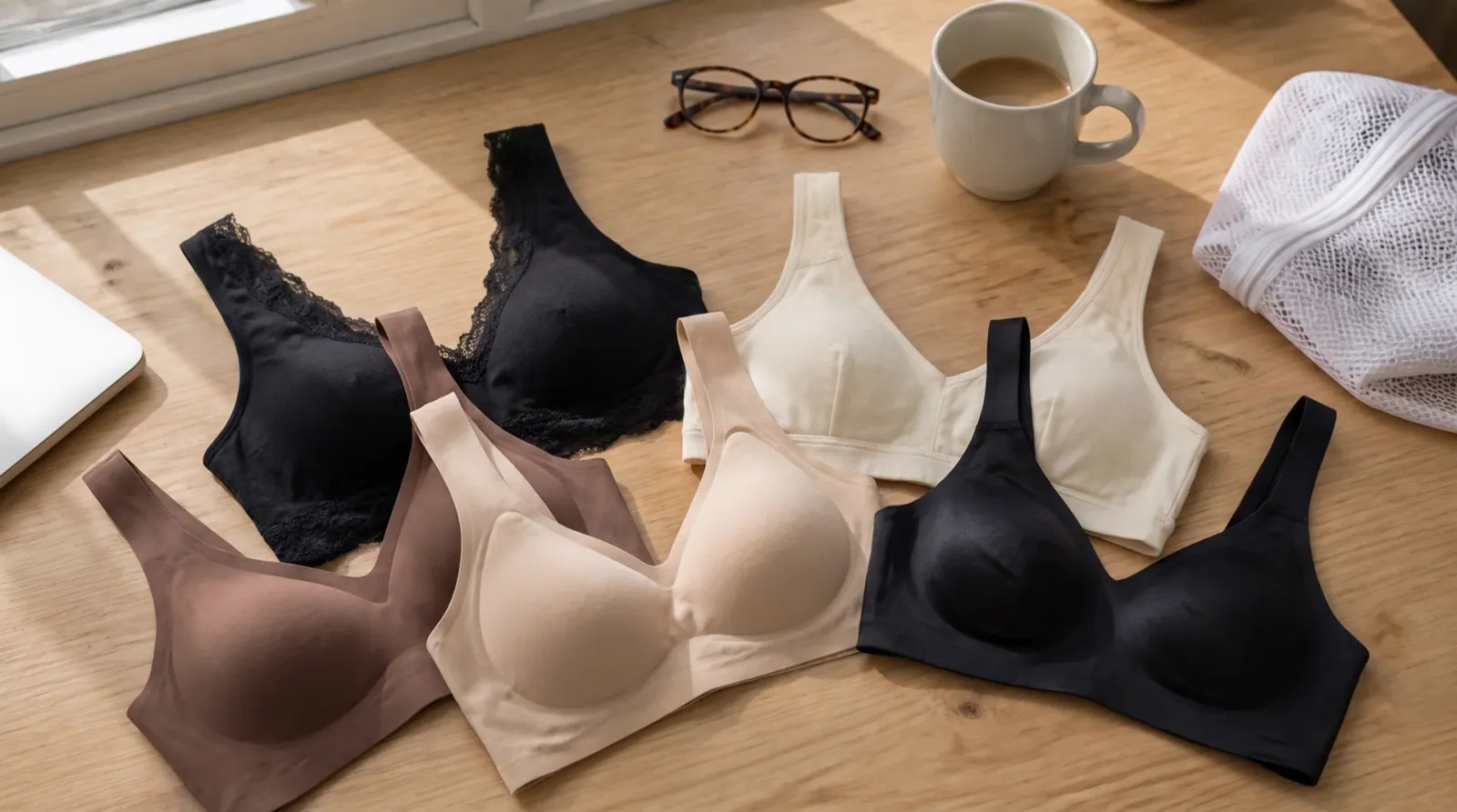 Den store komfort-bh-test 2026 — de fem modeller på redaktionens bord