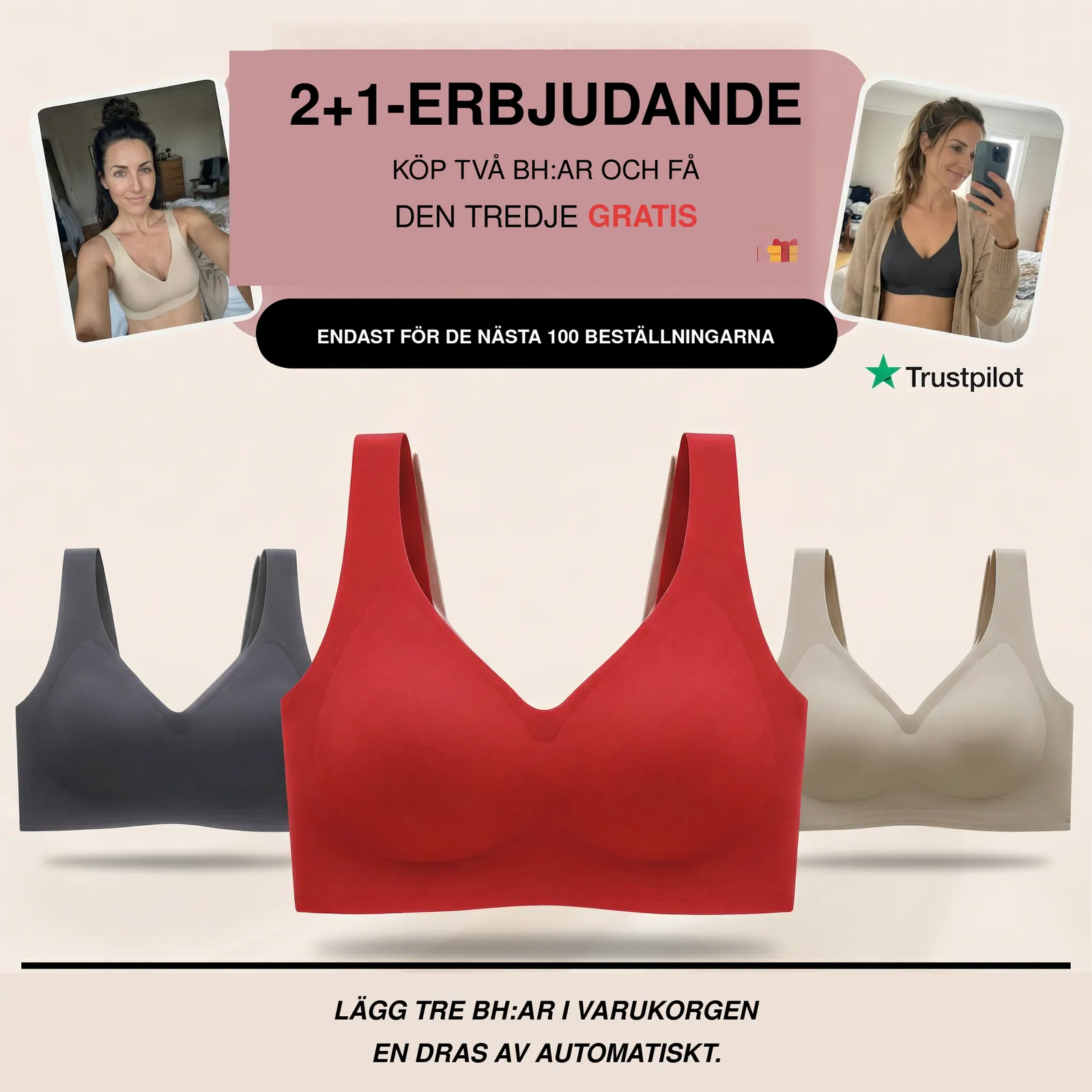 Lumive sömlös premium-BH med 2+1-erbjudande