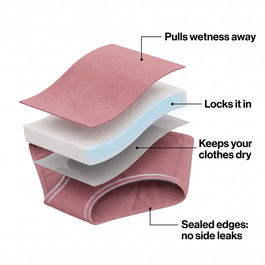 The four layers of leakproof underwear